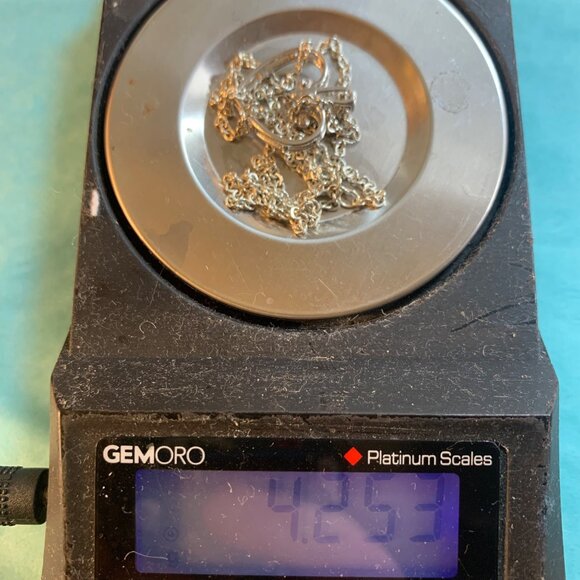 VTG Solid Sterling Silver 925 Cubic Zirconia Heart Pendant Necklace Size 18'' - Picture 11 of 11